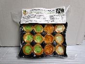 Mini bouchées/12 à la bourguignonne,roquefort, tomate basilic