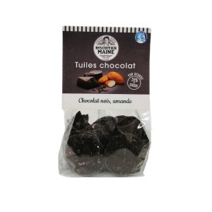 Tuile chocolat noir, amande